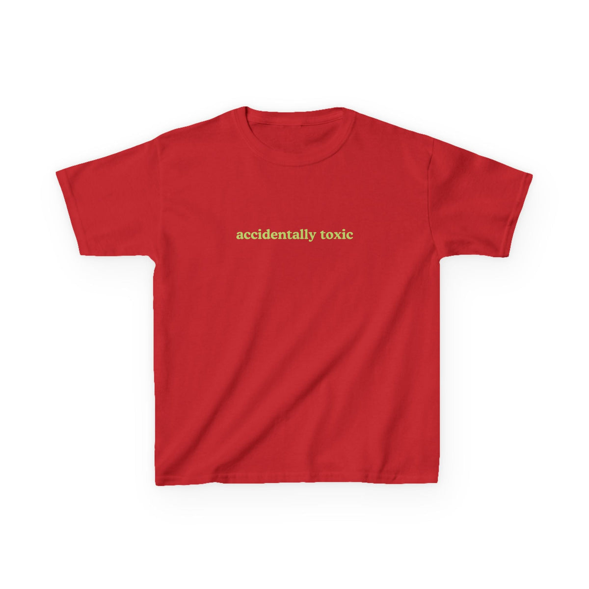 Accidentally Toxic Brat Baby Tee — vista frontale