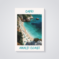 Amalfi Coast Beach Poster — vista posteriore