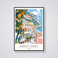 Amalfi Coast Oranges Poster — vista frontale