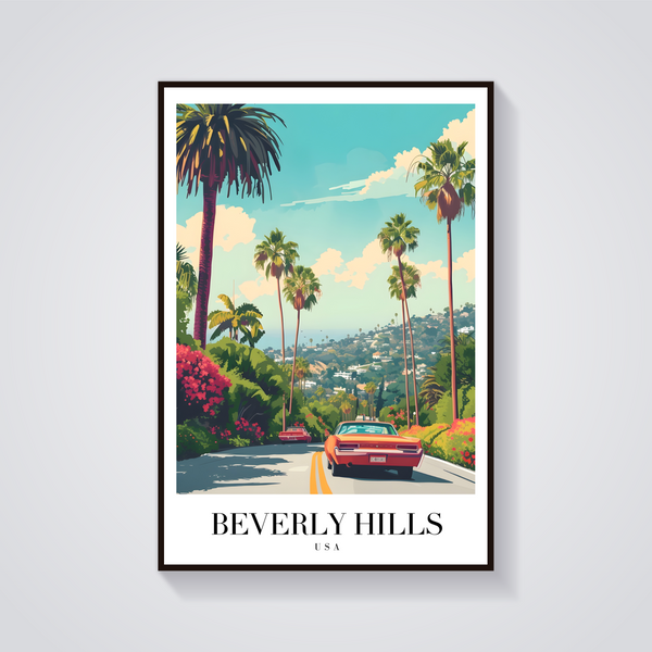 Beverly Hills Classic Car Poster — vista frontale