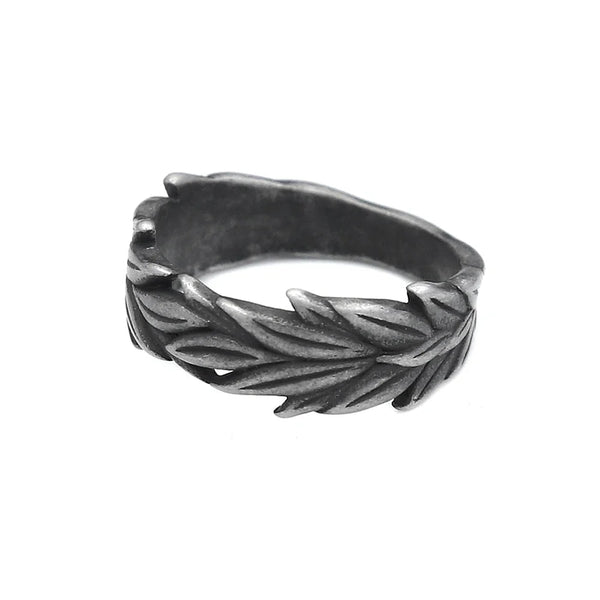 Black Ears of Wheat Ring — vista frontale