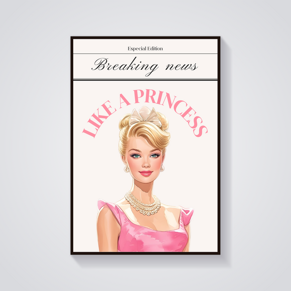 Blonde Princess Coquette Poster — vista frontale