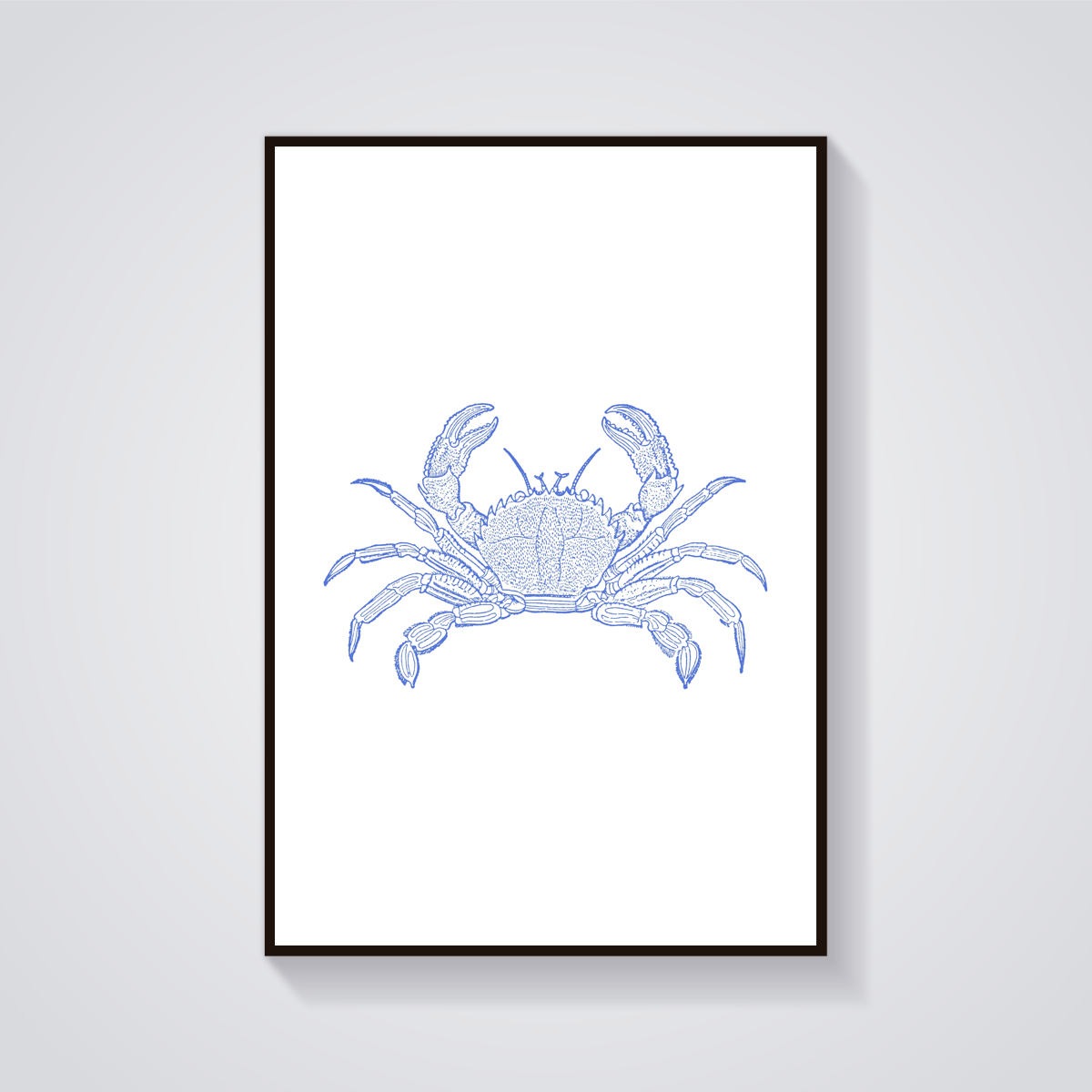 Blue Crab Coastal Poster — vista frontale