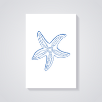 Blue Starfish Poster — vista posteriore