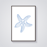 Blue Starfish Poster