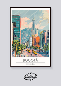 Bogotá Colombia Trolley Poster — vista posteriore