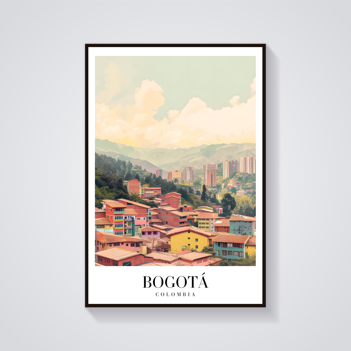 Bogotá Colombia Vintage Poster — vista frontale