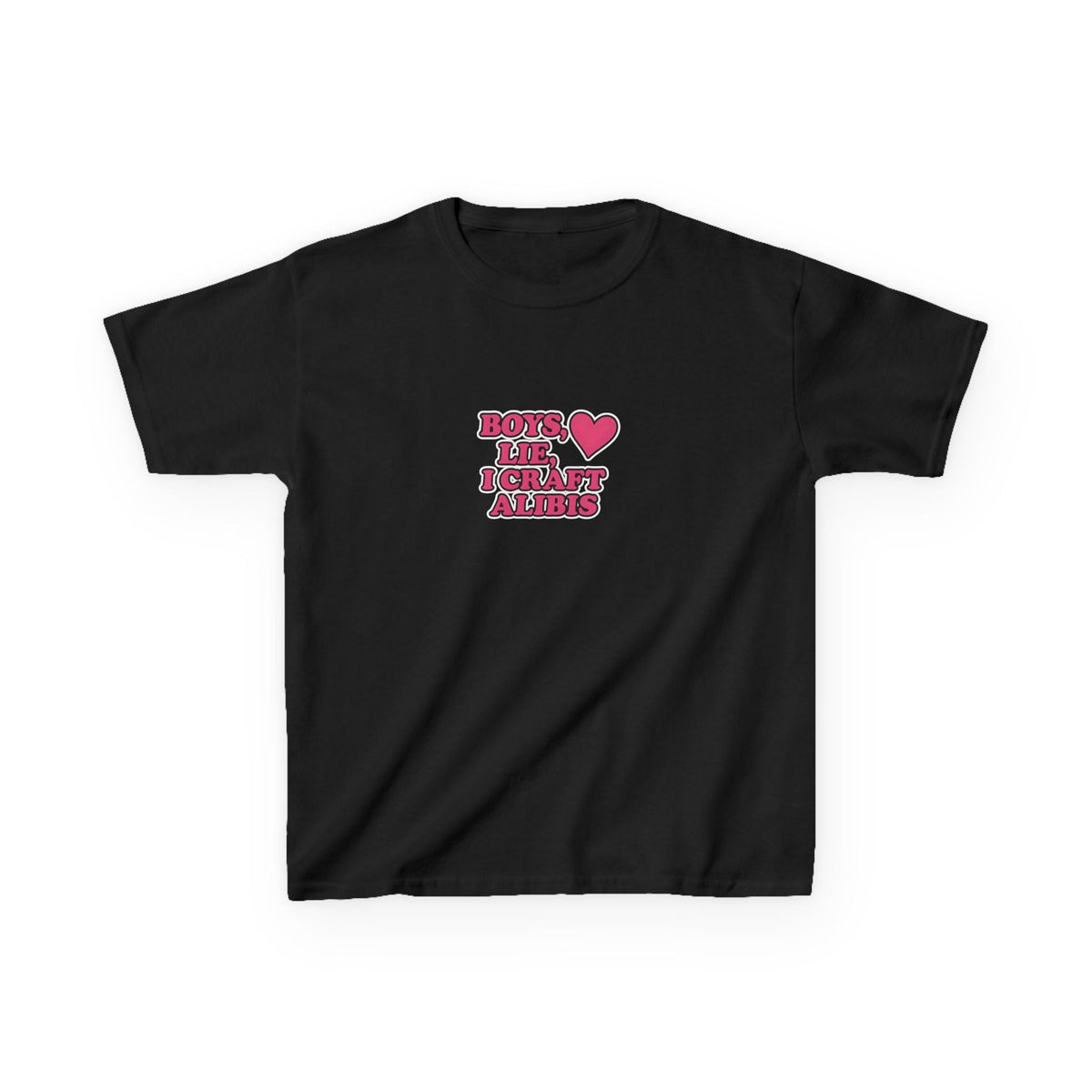 Boys Lie, I Craft Alibis Graphic Baby Tee — vista posteriore