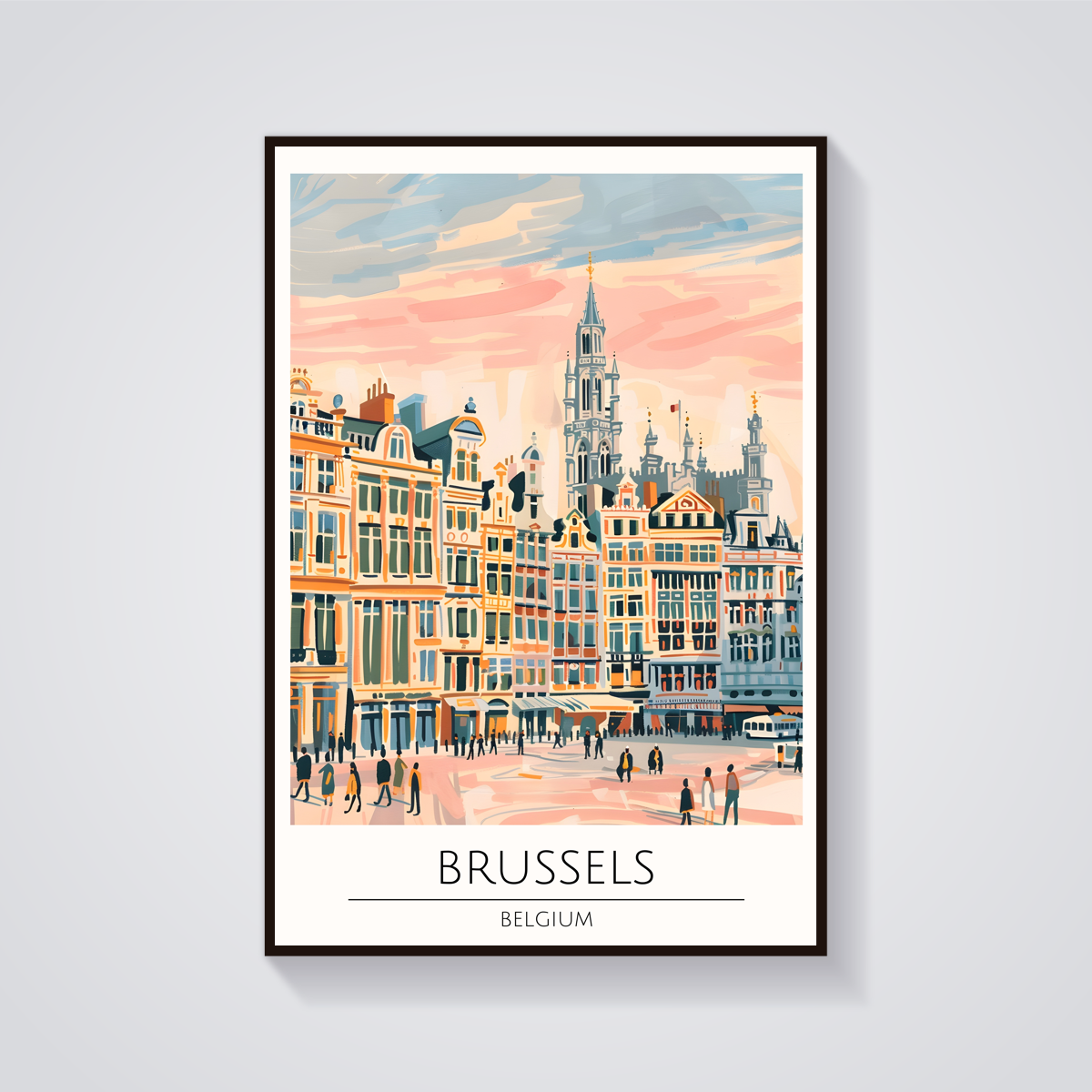 Brussels Grand Place Poster — vista frontale