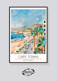 Cape Town Beach Poster — vista posteriore