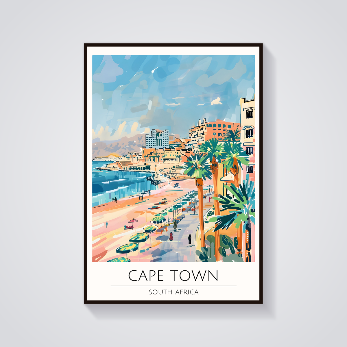 Cape Town Beach Poster — vista frontale