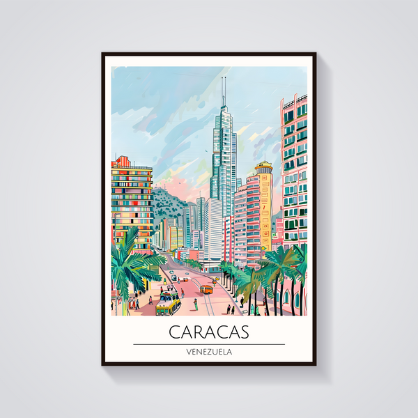 Caracas Cityscape Poster — vista frontale