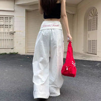 Cargo Wide Leg Y2K Parachute Trousers — dettaglio del tessuto