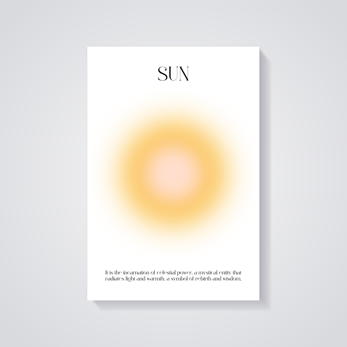 Celestial Sun Art Poster — vista posteriore