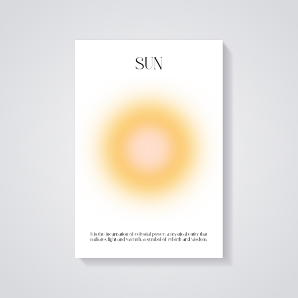 Celestial Sun Art Poster