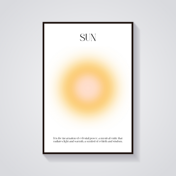 Celestial Sun Art Poster — vista frontale