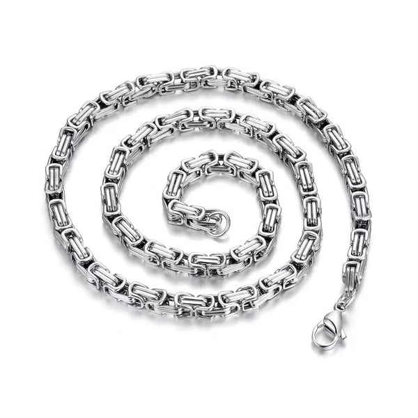 Chain Link Silver Necklace — vista frontale