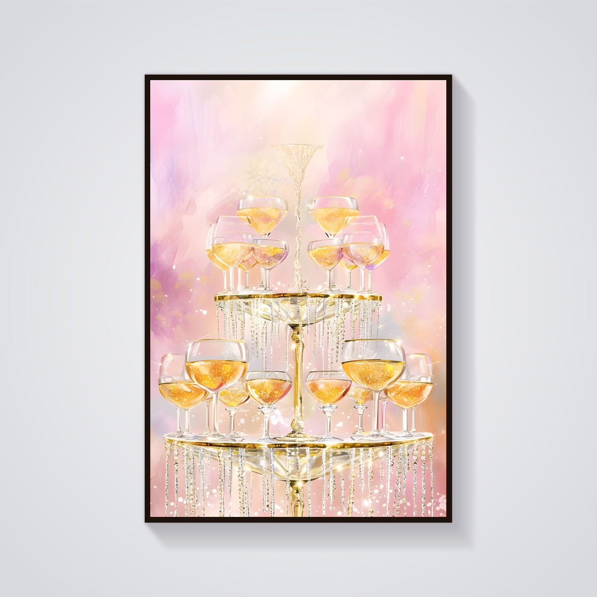 Champagne Tower Poster — vista frontale