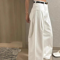 Chic Y2K High Waist Curved Barrel Jeans — vista posteriore
