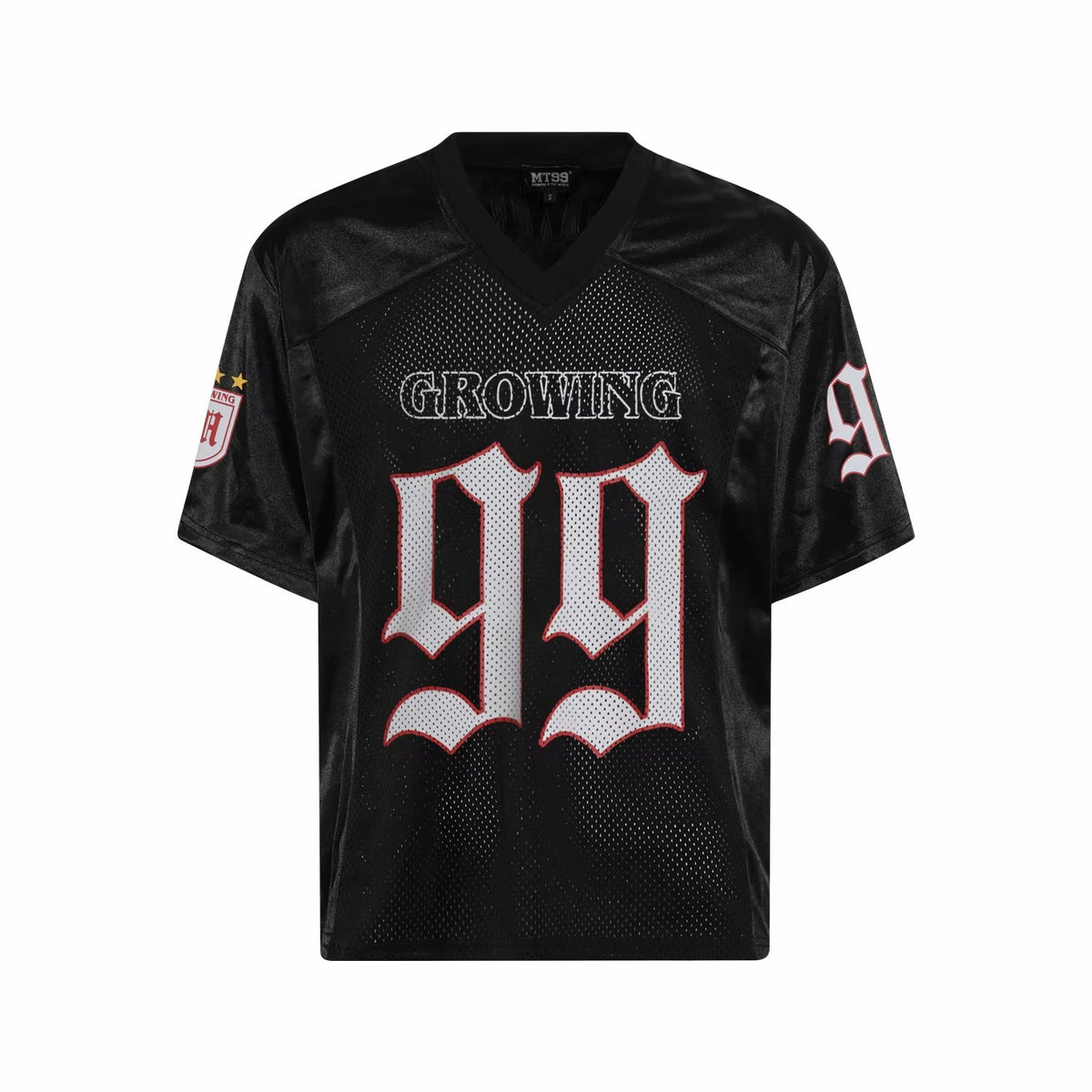 Classic Football "Growing" Y2K Mesh V Neck Jersey — vista frontale
