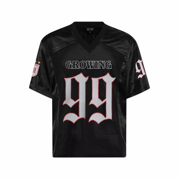 Classic Football "Growing" Y2K Mesh V Neck Jersey — vista frontale