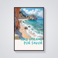 Coastal Cliffs Beach Poster — vista frontale