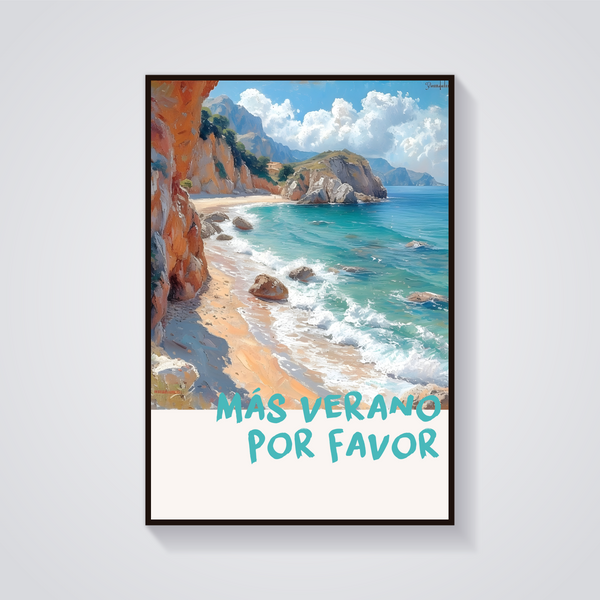 Coastal Cliffs Beach Poster — vista frontale