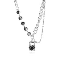 Cracked Imitation Pearl Necklace — vista posteriore