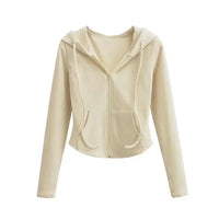 Cropped Zip Up Y2K Slim Fit Hoodie — in alternativa