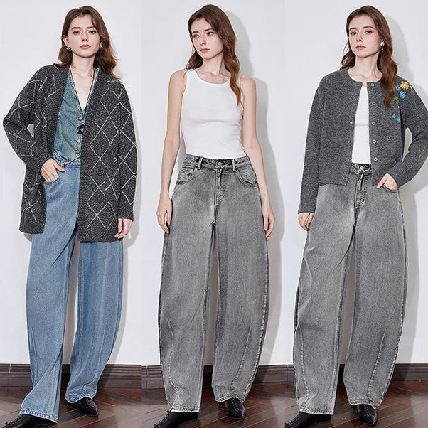 Denim Y2K Mid Waist Boyfriend Fit Jeans — dettaglio