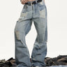 Distressed Y2K High Waist Flared Jeans