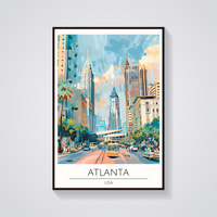 Downtown Atlanta Trolley Poster — vista frontale