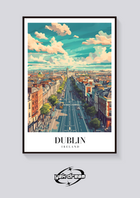 Dublin Street View Poster — vista posteriore