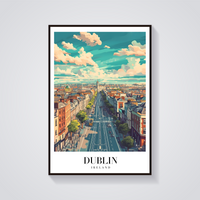 Dublin Street View Poster — vista frontale