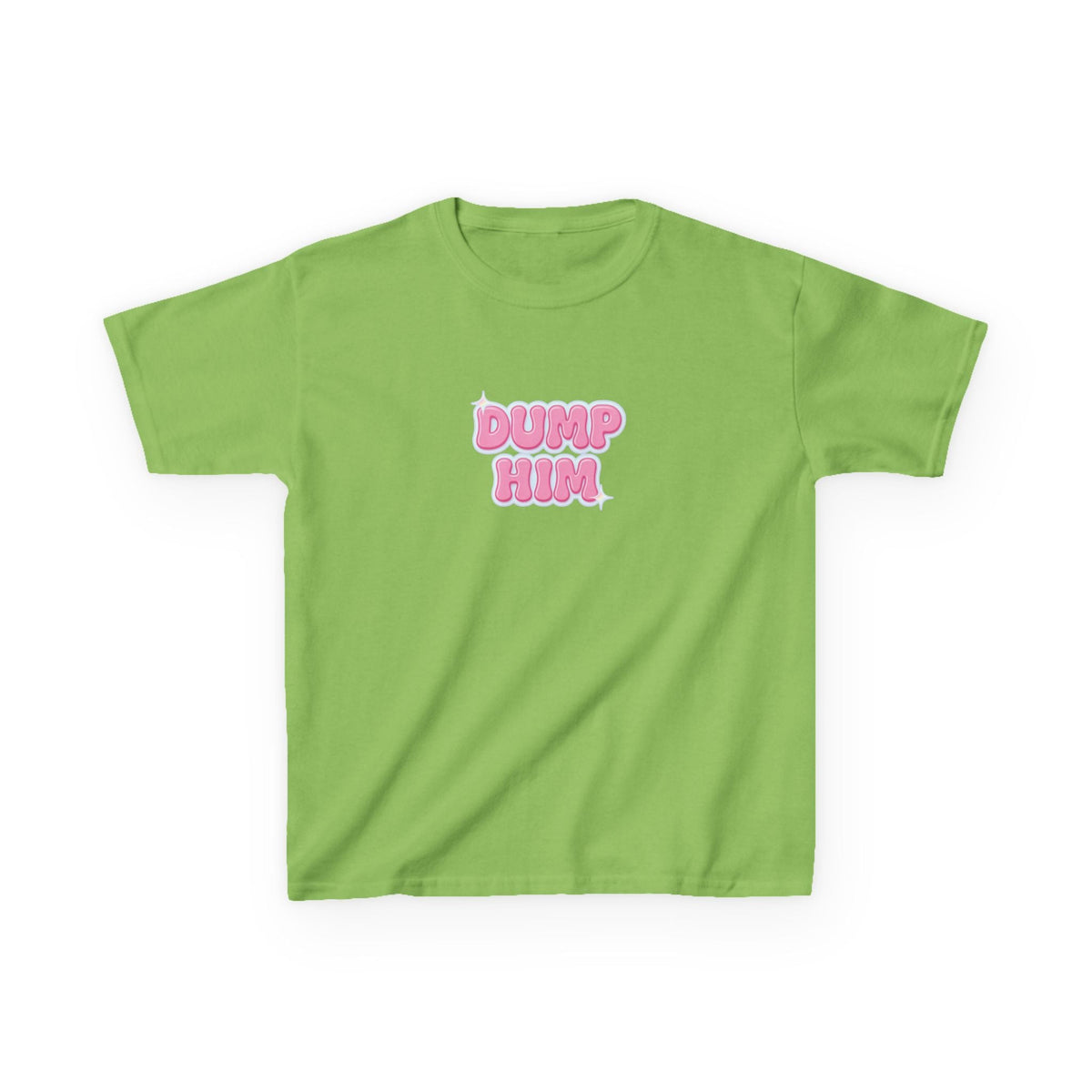 Dump Him Graphic Baby Tee — vista laterale
