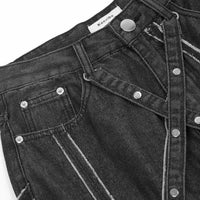 Embroidered Spider Web Y2K Jeans — in alternativa