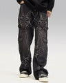 Embroidered Spider Web Y2K Jeans