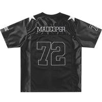 Embroidered Star Patchwork Y2K Mesh Football Jersey — dettaglio
