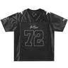 Embroidered Star Patchwork Y2K Mesh Football Jersey