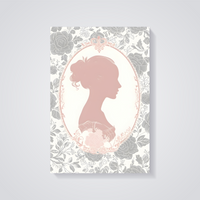 Floral Cameo Silhouette Poster — vista posteriore