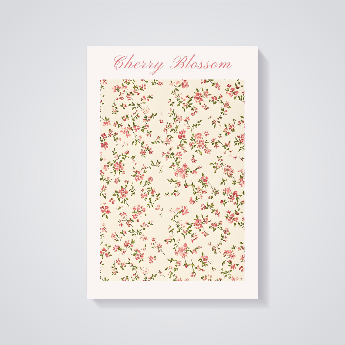 Floral Cherry Blossom Poster — vista posteriore
