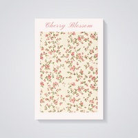 Floral Cherry Blossom Poster — vista posteriore