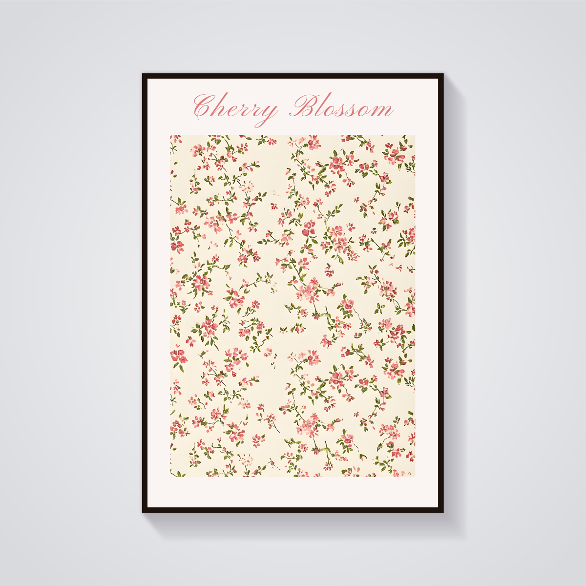 Floral Cherry Blossom Poster — vista frontale