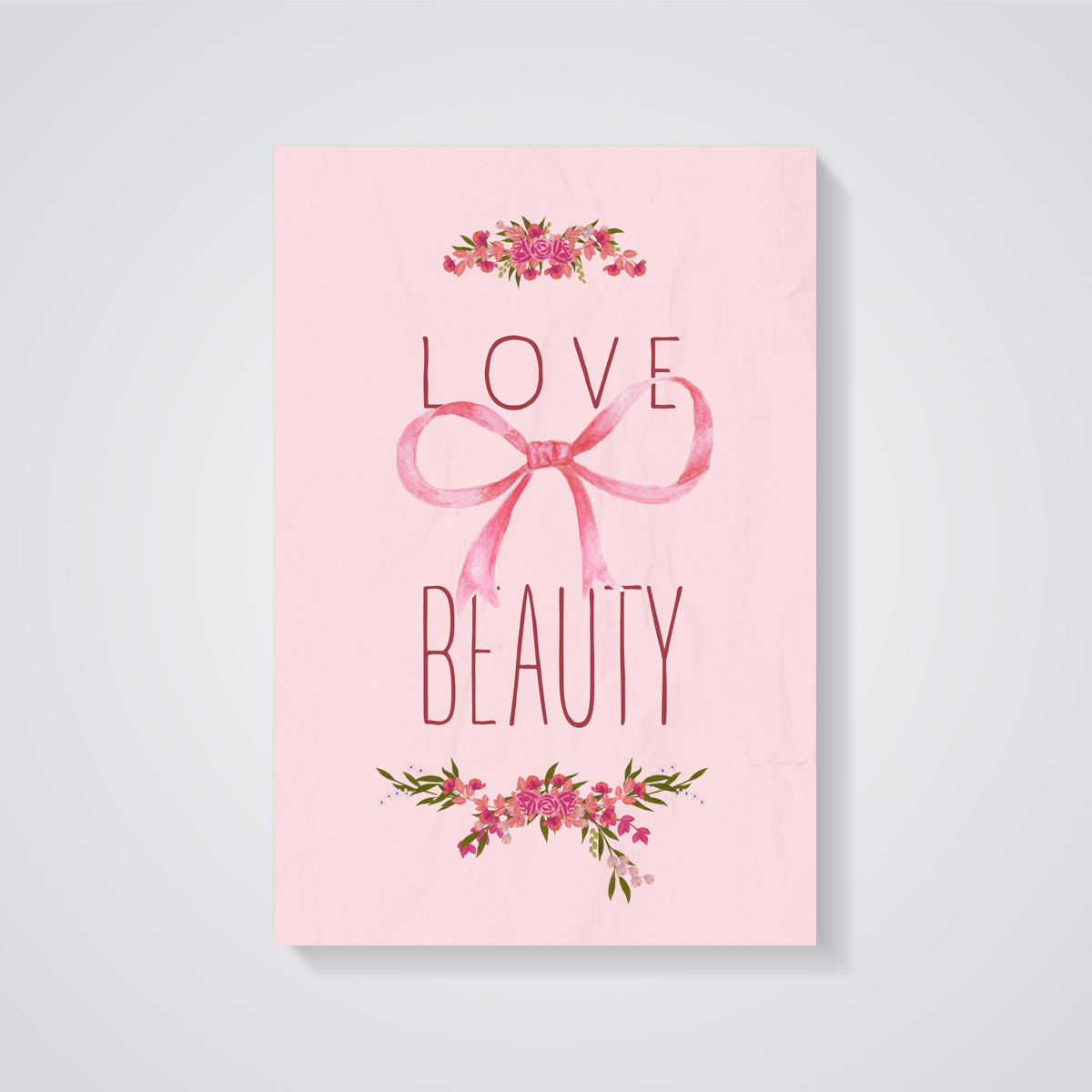 Floral Love Beauty Poster — vista posteriore