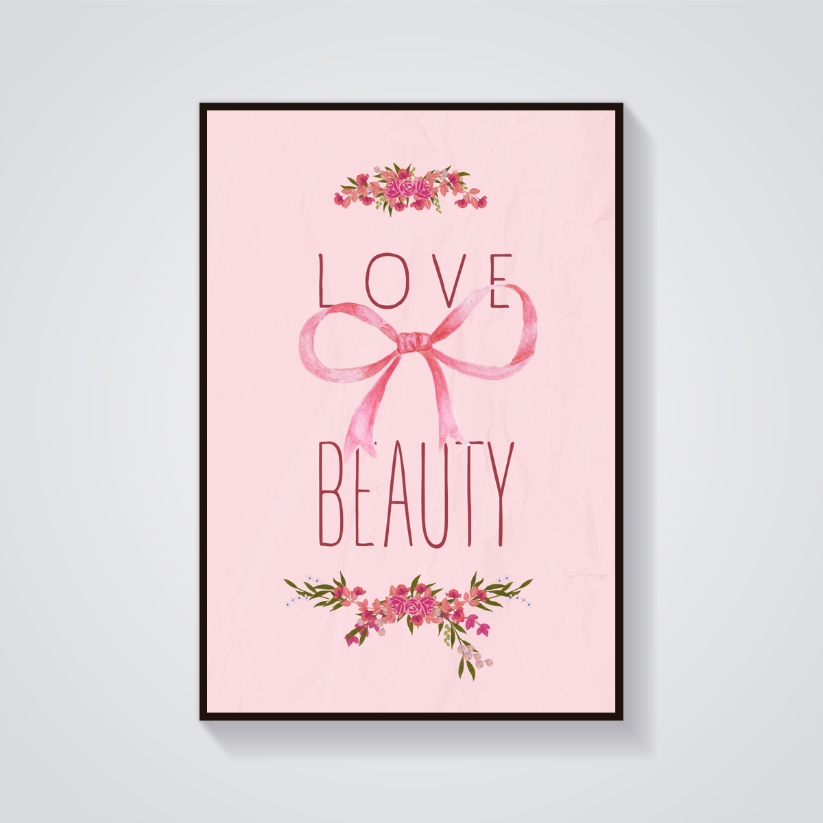 Floral Love Beauty Poster — vista frontale