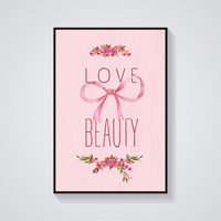 Floral Love Beauty Poster — vista frontale