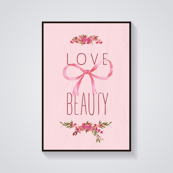 Floral Love Beauty Poster — vista frontale