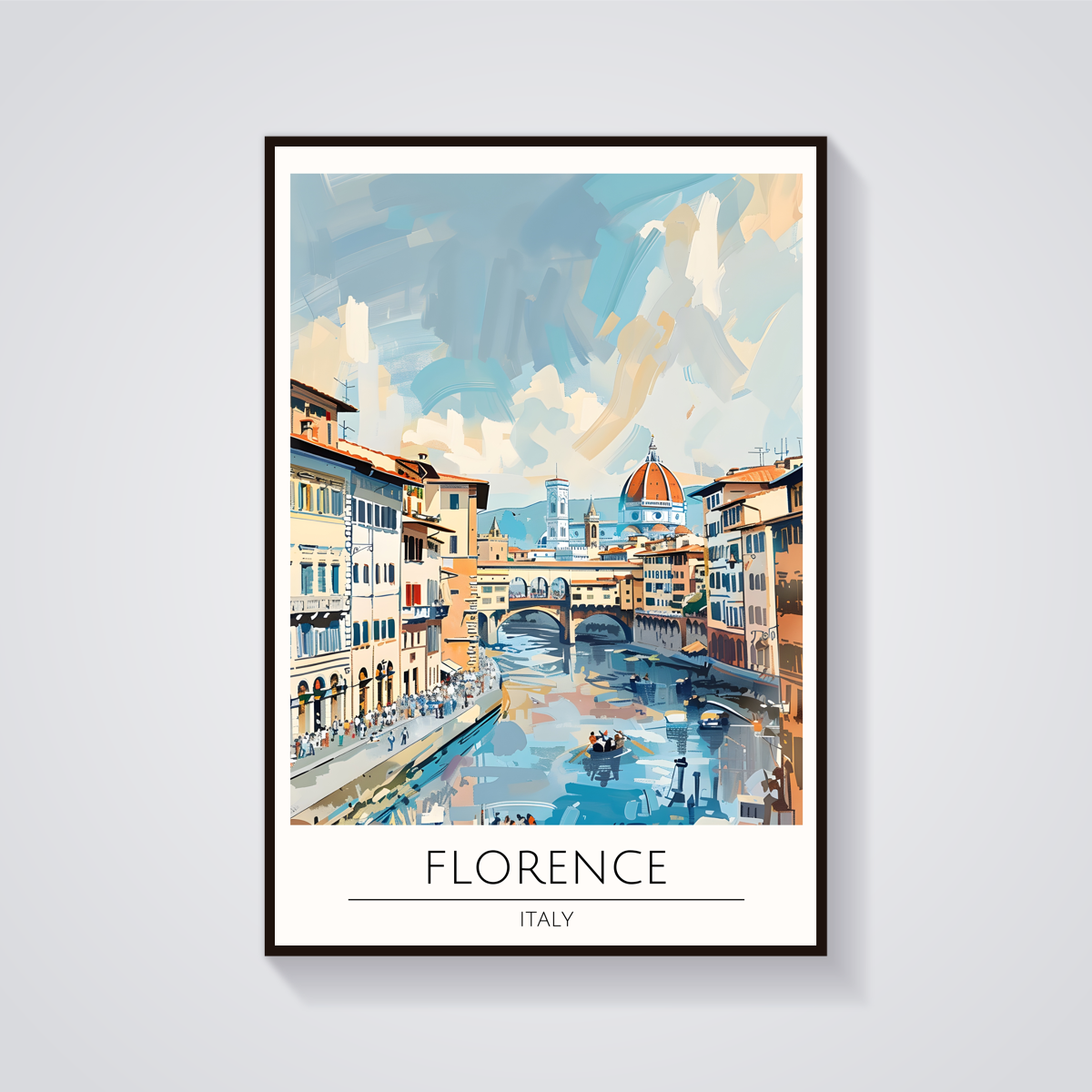 Florence Ponte Vecchio Poster — vista frontale