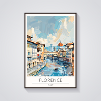 Florence Ponte Vecchio Poster — vista frontale