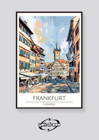 Frankfurt Römerberg Square Poster — vista posteriore